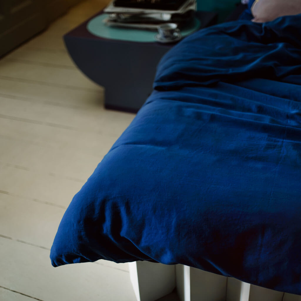 ROOM IN A BOX Bettwäsche aus Bio-Baumwolle - ultramarinblau