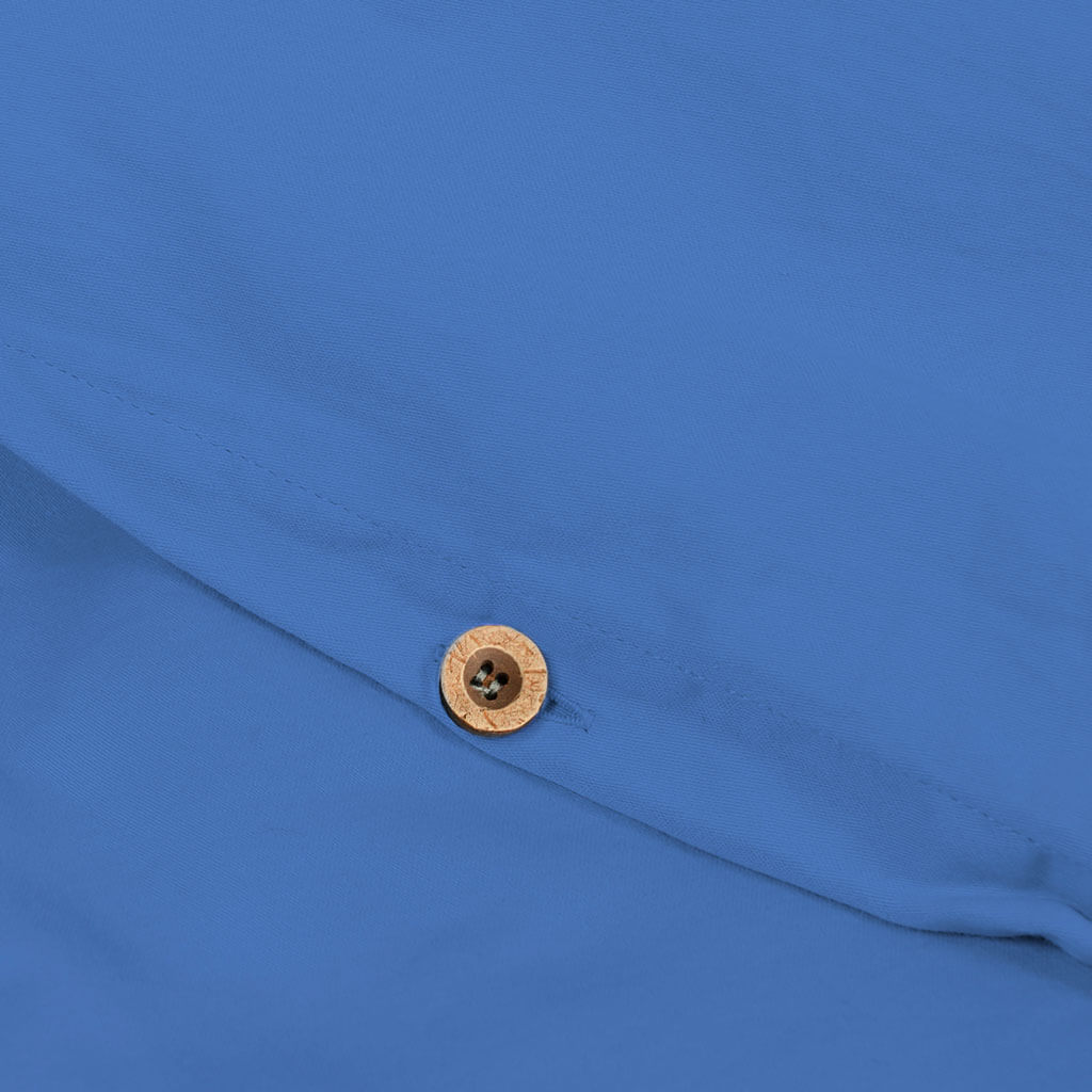 ROOM IN A BOX Bettwäsche aus Bio-Baumwolle - Bettdeckenbezug in ultramarinblau mit Knopf