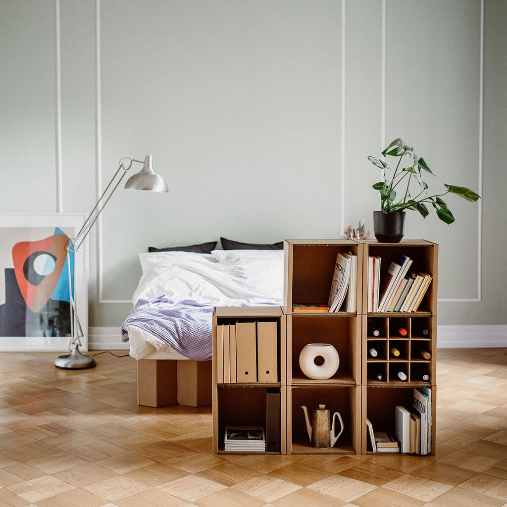 Nachhaltiges ROOM IN BOX | Stufenregal A klein
