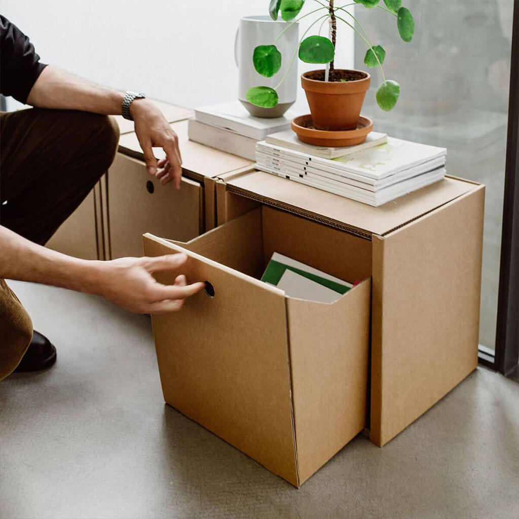 aufbewahrung schubladen pappe ROOM IN A BOX